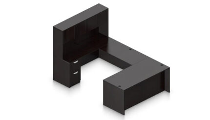 Ryara Carmel Executive U-Shaped Desk with Full Pedestals – Spacious Workspace